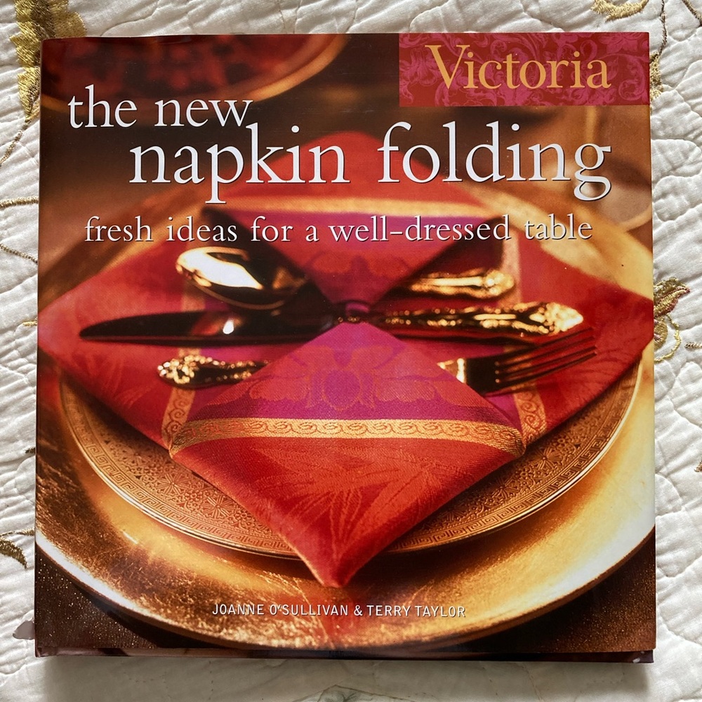 Victoria hardback book on napkin folding
